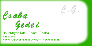 csaba gedei business card